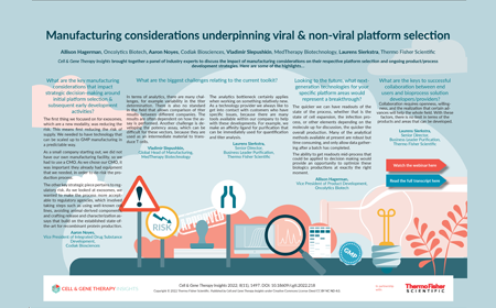 Manufacturing considerations underpinning viral & non-viral platform selection