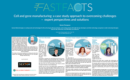 Cell and gene manufacturing: a case study approach to overcoming challenges – expert perspectives and solutions 